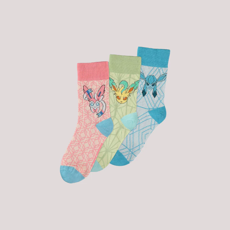 Pokémon Eevee Evolution (LGS) Socks (3 Pack)