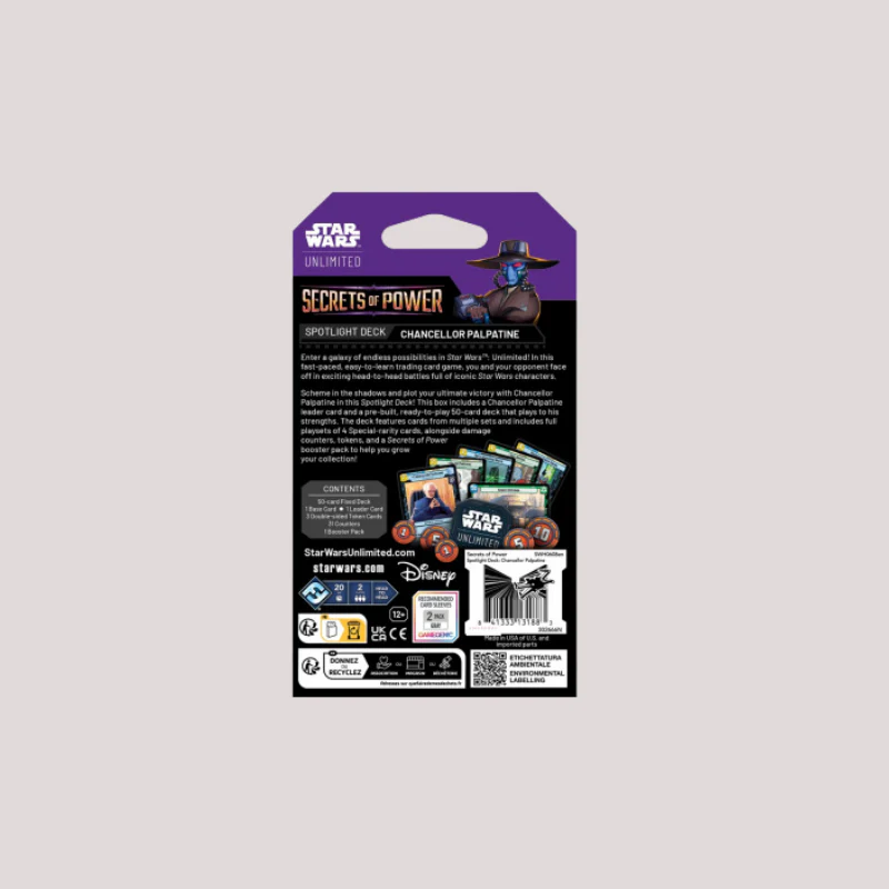 Star Wars: Unlimited - Secrets of Power Spotlight Deck: Chancellor Palpatine - Image 2